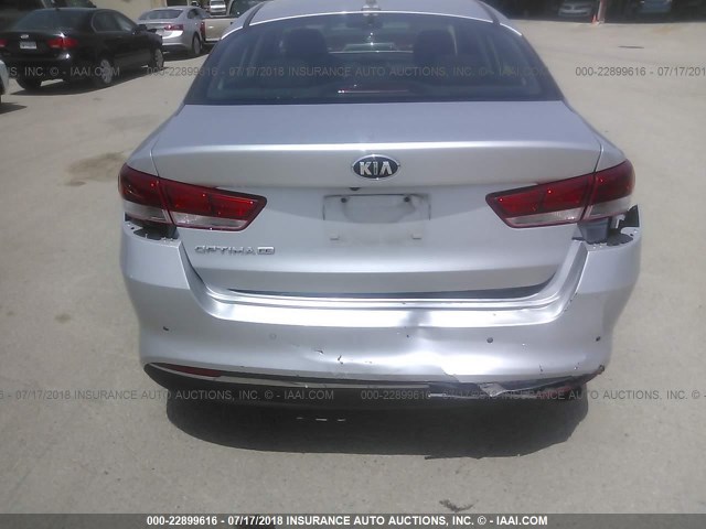 5XXGT4L31JG222355 - 2018 KIA OPTIMA LX/S SILVER photo 6