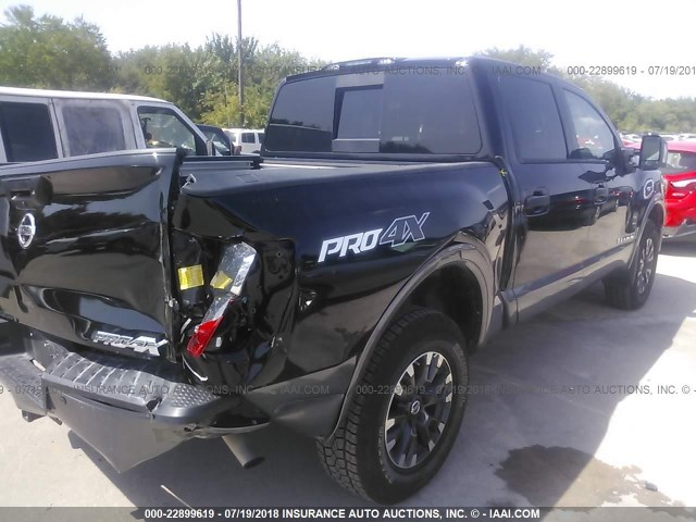 1N6AA1E57HN566146 - 2017 NISSAN TITAN SV/SL/PRO-4X/PLAT RES BLACK photo 4