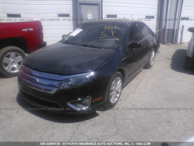 3FAHP0JA8AR335021 - 2010 FORD FUSION SEL BLACK photo 2