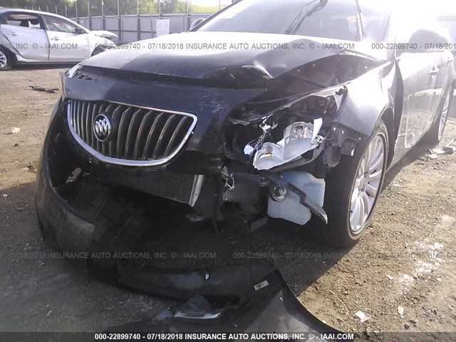 2G4GR5EK6C9151717 - 2012 BUICK REGAL BLACK photo 6