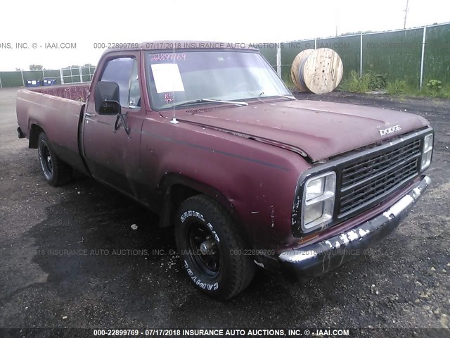 D14JE98248011 - 1979 DODGE CUSTOM  MAROON photo 1