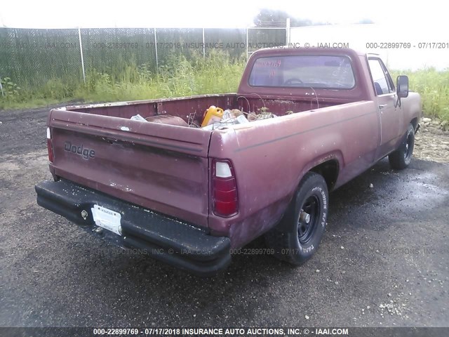 D14JE98248011 - 1979 DODGE CUSTOM  MAROON photo 4