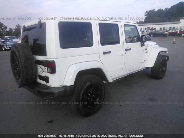 1C4BJWEG1FL584916 - 2015 JEEP WRANGLER UNLIMITE SAHARA WHITE photo 4