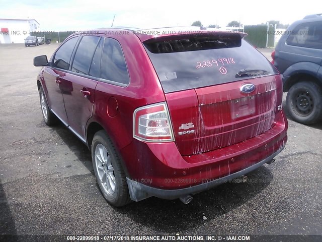 2FMDK49C57BB40047 - 2007 FORD EDGE SEL PLUS MAROON photo 3