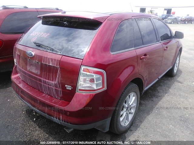 2FMDK49C57BB40047 - 2007 FORD EDGE SEL PLUS MAROON photo 4