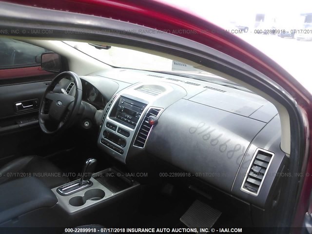 2FMDK49C57BB40047 - 2007 FORD EDGE SEL PLUS MAROON photo 5