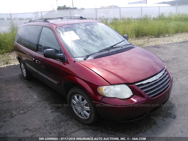 2C4GP54L05R497494 - 2005 CHRYSLER TOWN & COUNTRY TOURING MAROON photo 1