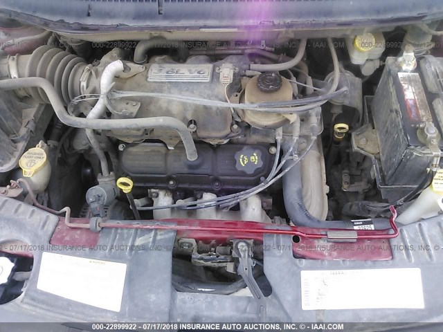 2C4GP54L05R497494 - 2005 CHRYSLER TOWN & COUNTRY TOURING MAROON photo 10