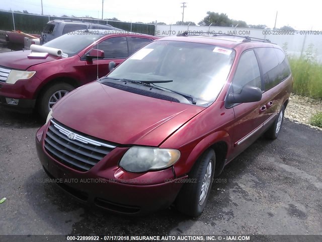 2C4GP54L05R497494 - 2005 CHRYSLER TOWN & COUNTRY TOURING MAROON photo 2