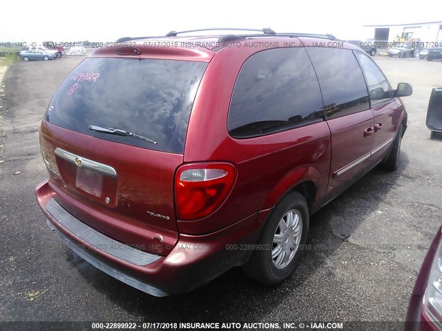 2C4GP54L05R497494 - 2005 CHRYSLER TOWN & COUNTRY TOURING MAROON photo 4