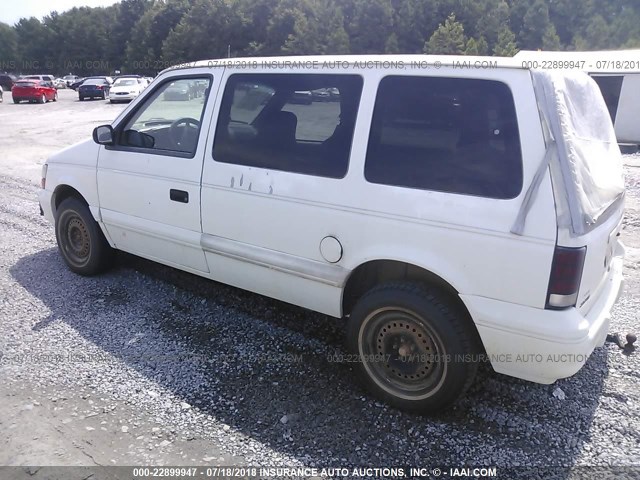 2B4GH2531RR733633 - 1994 DODGE CARAVAN WHITE photo 3