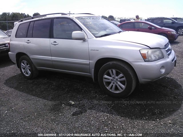 JTEEW21A360003194 - 2006 TOYOTA HIGHLANDER HYBRID SILVER photo 1