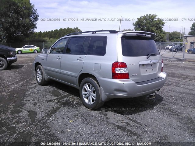 JTEEW21A360003194 - 2006 TOYOTA HIGHLANDER HYBRID SILVER photo 3