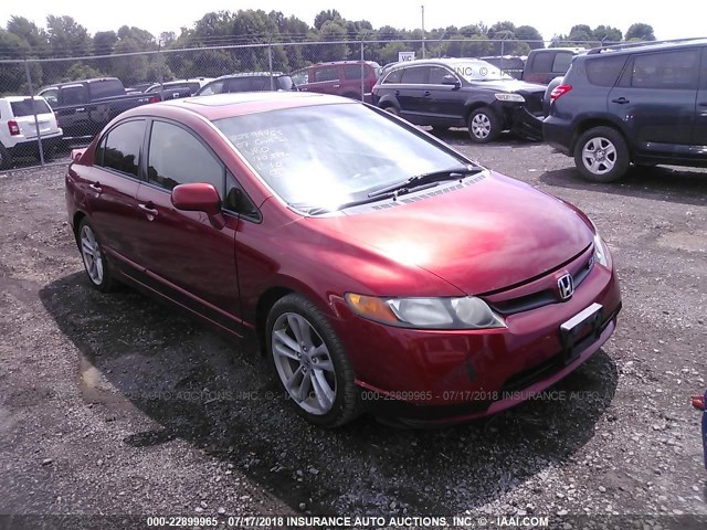 2HGFA55597H713933 - 2007 HONDA CIVIC SI RED photo 1