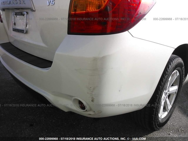 JTEDS41A982034539 - 2008 TOYOTA HIGHLANDER WHITE photo 6