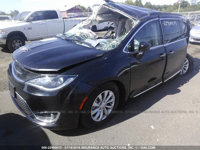 2C4RC1BG9HR526871 - 2017 CHRYSLER PACIFICA TOURING L BLACK photo 2