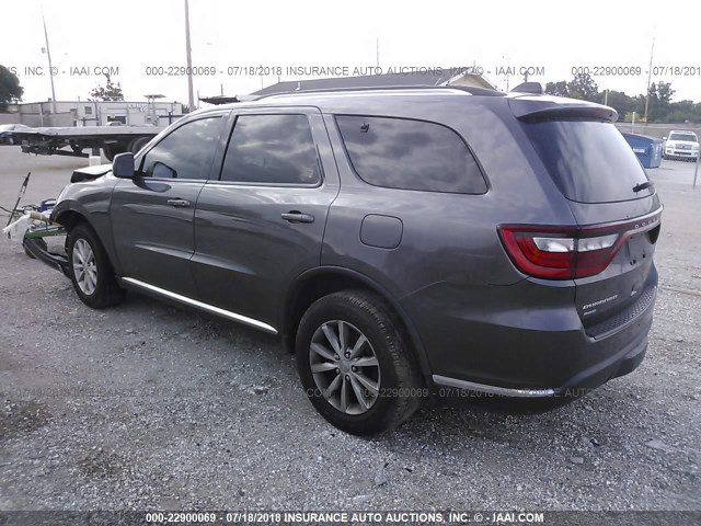 1C4RDJAG3EC543720 - 2014 DODGE DURANGO SXT GRAY photo 3