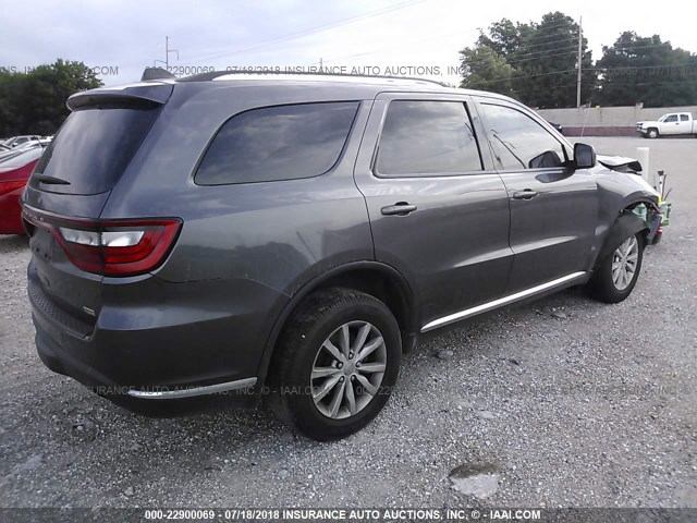 1C4RDJAG3EC543720 - 2014 DODGE DURANGO SXT GRAY photo 4