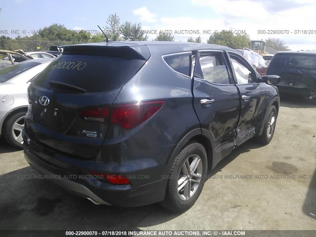 5NMZTDLB8JH073797 - 2018 HYUNDAI SANTA FE SPORT  BLACK photo 4