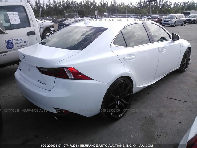 JTHBA1D29G5001408 - 2016 LEXUS IS 200T WHITE photo 4