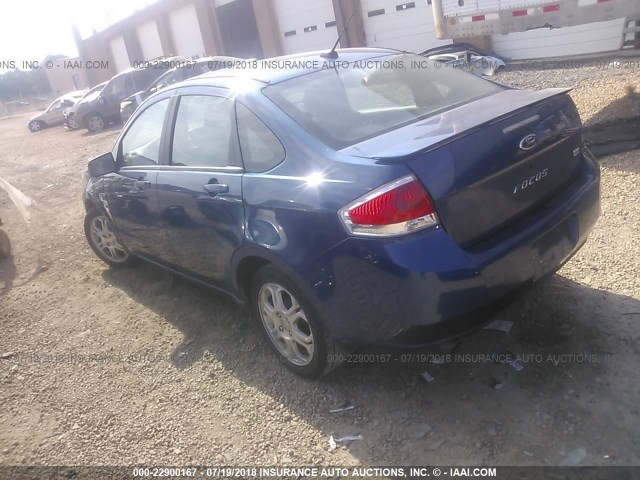 1FAHP35N98W138770 - 2008 FORD FOCUS SE/SEL/SES BLUE photo 3