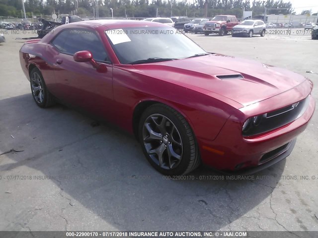 2C3CDZAG4FH803825 - 2015 DODGE CHALLENGER SXT RED photo 1