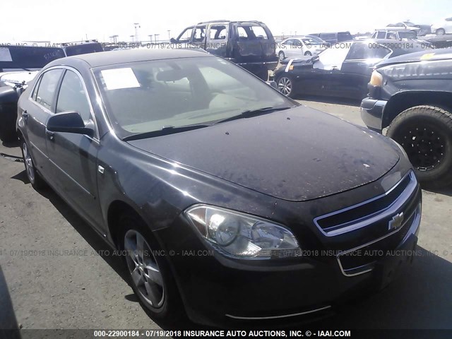 1G1ZG57B98F172908 - 2008 CHEVROLET MALIBU LS BLACK photo 1
