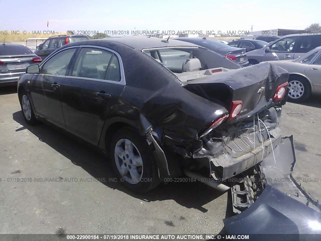 1G1ZG57B98F172908 - 2008 CHEVROLET MALIBU LS BLACK photo 3