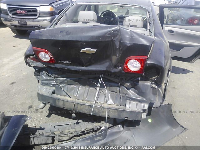 1G1ZG57B98F172908 - 2008 CHEVROLET MALIBU LS BLACK photo 6