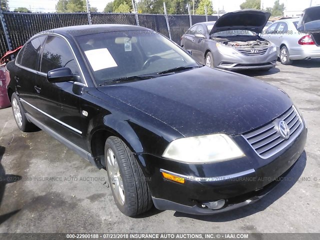 WVWRH63B02P045580 - 2002 VOLKSWAGEN PASSAT GLX BLACK photo 1