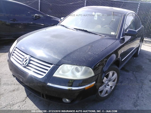 WVWRH63B02P045580 - 2002 VOLKSWAGEN PASSAT GLX BLACK photo 2