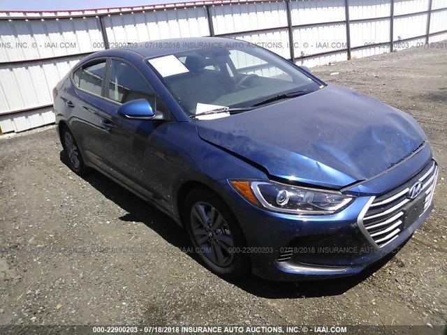 5NPD84LF8JH327171 - 2018 HYUNDAI ELANTRA SEL/VALUE/LIMITED BLUE photo 1