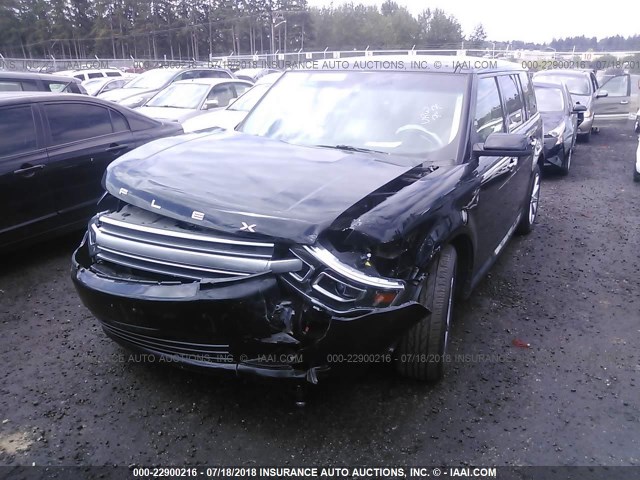 2FMGK5D81HBA01427 - 2017 FORD FLEX LIMITED BLACK photo 2