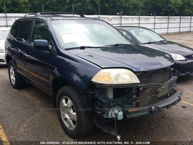 2HNYD18224H520988 - 2004 ACURA MDX BLUE photo 1