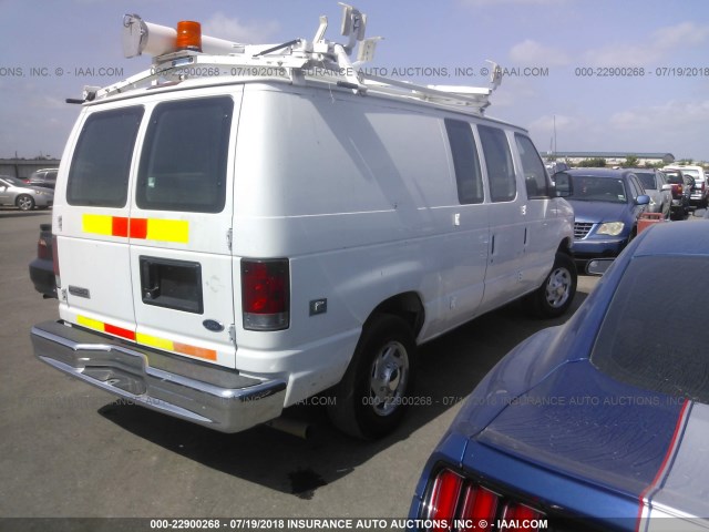 1FTNE2EL8ADA60186 - 2010 FORD ECONOLINE E250 VAN WHITE photo 4