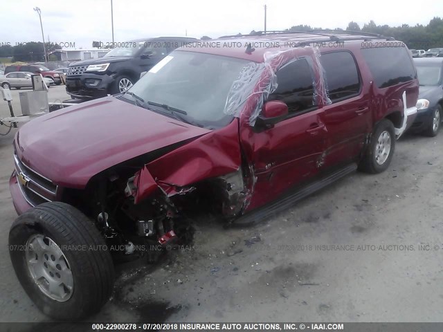 1GNSCJE01ER167198 - 2014 CHEVROLET SUBURBAN C1500 LT RED photo 6