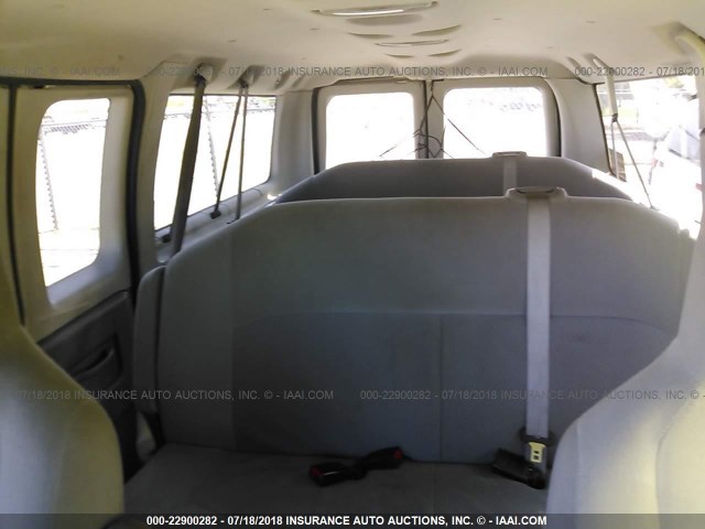 1FMNE1BW0CDA42546 - 2012 FORD ECONOLINE E150 WAGON WHITE photo 8