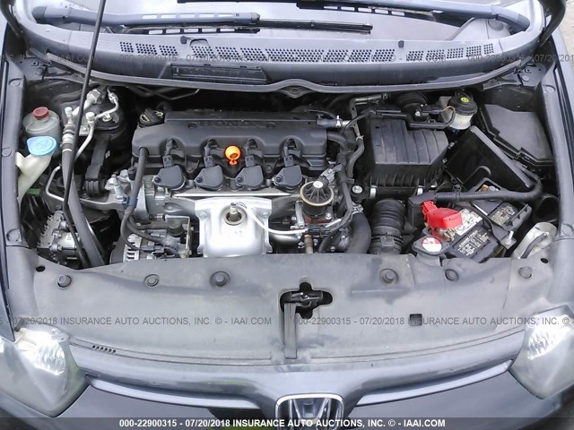 2HGFG12998H542715 - 2008 HONDA CIVIC EXL BLACK photo 10