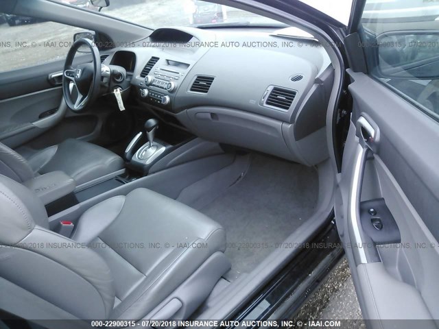2HGFG12998H542715 - 2008 HONDA CIVIC EXL BLACK photo 5