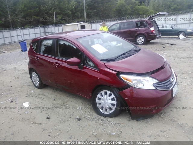 3N1CE2CP3FL417162 - 2015 NISSAN VERSA NOTE S/S PLUS/SV/SL/SR RED photo 1