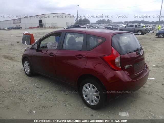 3N1CE2CP3FL417162 - 2015 NISSAN VERSA NOTE S/S PLUS/SV/SL/SR RED photo 3