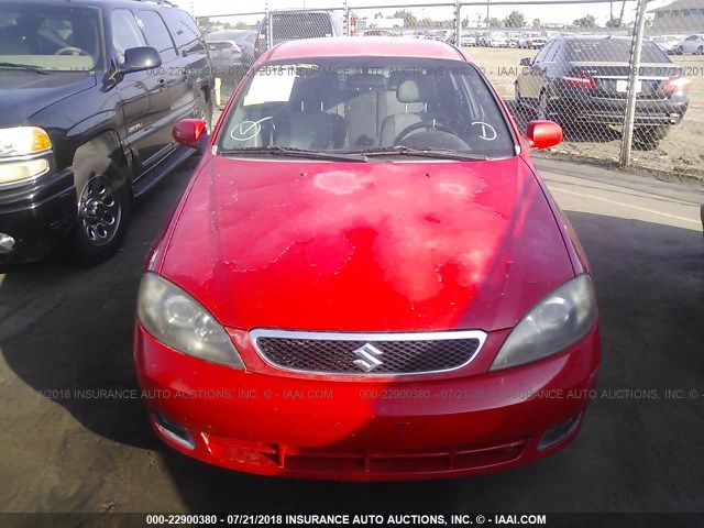 KL5JD66Z66K455553 - 2006 SUZUKI RENO RED photo 6