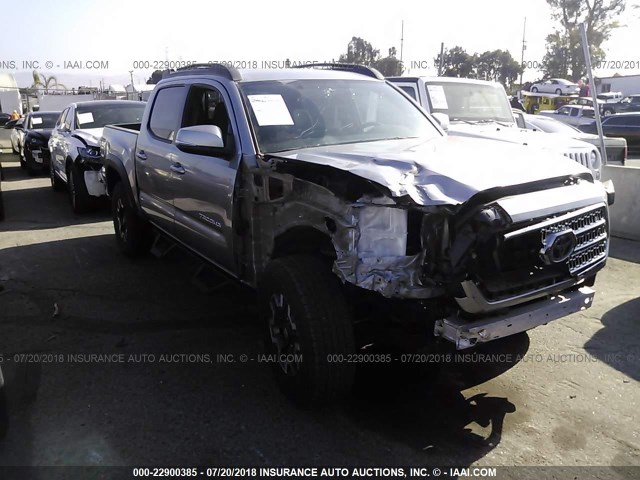 3TMAZ5CN3GM009247 - 2016 TOYOTA TACOMA DBL CAB/SR5/TRD SPORT/OR SILVER photo 1