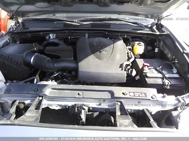 3TMAZ5CN3GM009247 - 2016 TOYOTA TACOMA DBL CAB/SR5/TRD SPORT/OR SILVER photo 10
