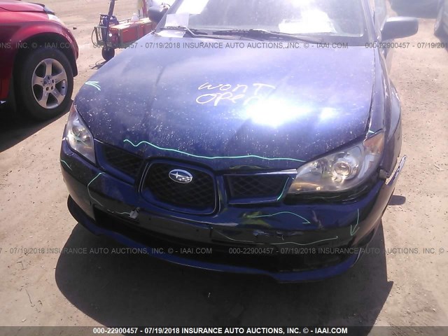 JF1GD67636H511346 - 2006 SUBARU IMPREZA 2.5I BLUE photo 6