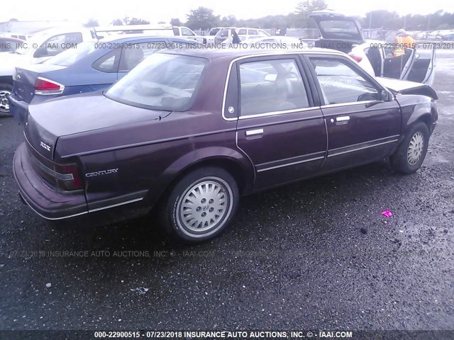 1G4AG55M1T6474478 - 1996 BUICK CENTURY SPECIAL/CUSTOM/LIMITED PURPLE photo 4