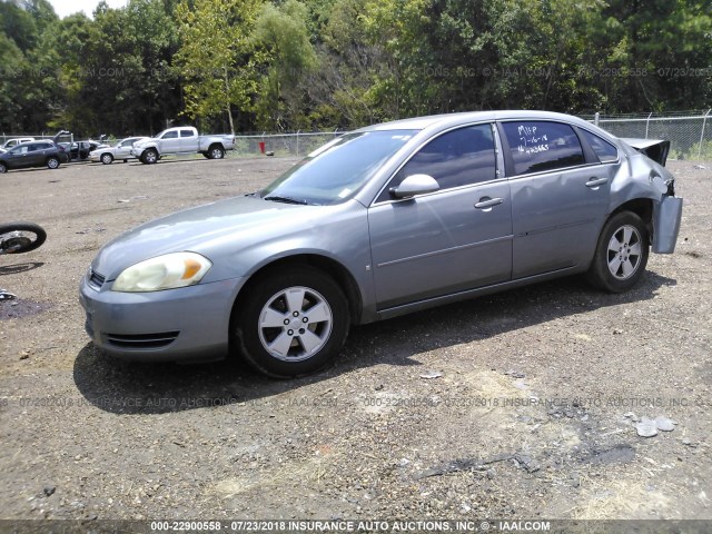 2G1WT58N979279598 - 2007 CHEVROLET IMPALA LT SILVER photo 2