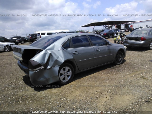 2G1WT58N979279598 - 2007 CHEVROLET IMPALA LT SILVER photo 4