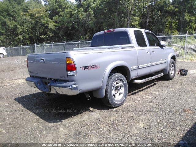 5TBRT381X2S317435 - 2002 TOYOTA TUNDRA ACCESS CAB LIMITED GOLD photo 4