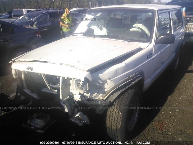 1J4FJ27S3VL528237 - 1997 JEEP CHEROKEE SE WHITE photo 2